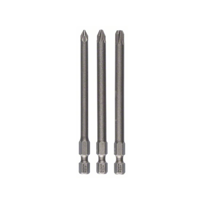 2607001761 Embouts de vissage courts, qualité extra-dure, jeu de 3 pièces Accessoire Bosch pro outils