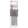2607001761 Embouts de vissage courts, qualité extra-dure, jeu de 3 pièces Accessoire Bosch pro outils