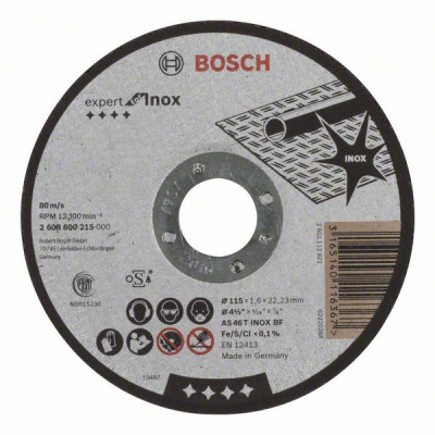 2608600215 Disque à tronçonner à moyeu plat Expert for Inox Accessoire Bosch pro outils