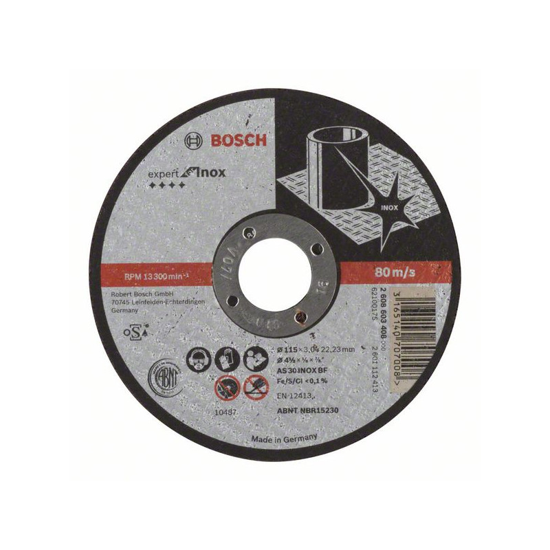 2608603408 Disque à tronçonner à moyeu plat Expert for Inox Accessoire Bosch pro outils