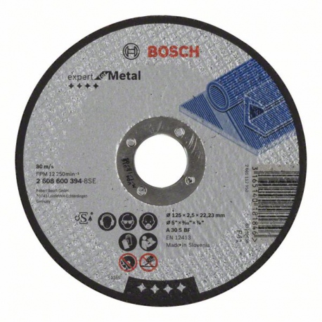 Disque à tronçonner à moyeu plat Expert for Metal - 125 mm - Bosch  Professionnel