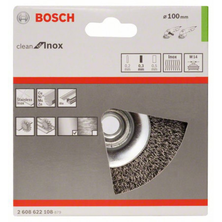 2608622108 Brosse conique, en inox Accessoire Bosch pro outils