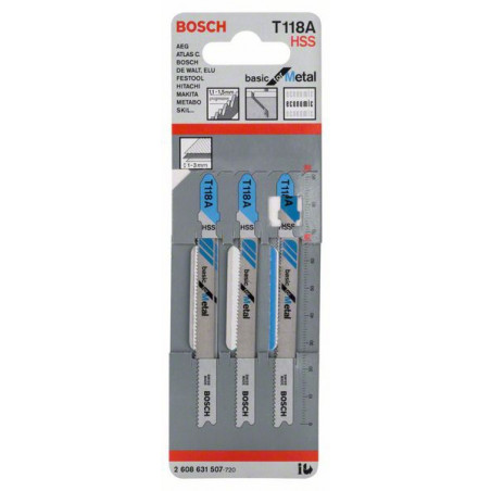 2608631507 Lame de scie sauteuse T 118 A Accessoire Bosch pro outils