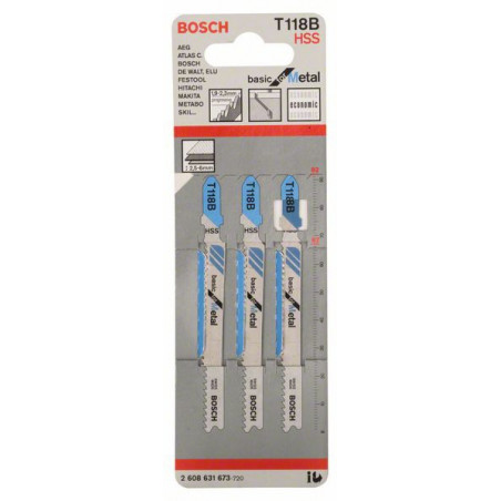 2608631673 Lame de scie sauteuse T 118 B Accessoire Bosch pro outils