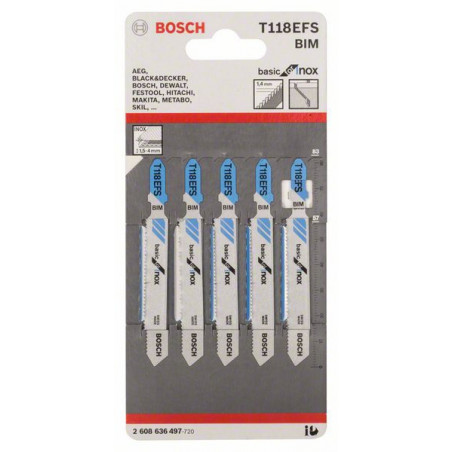 2608636497 Lame de scie sauteuse T 118 EFS Accessoire Bosch pro outils