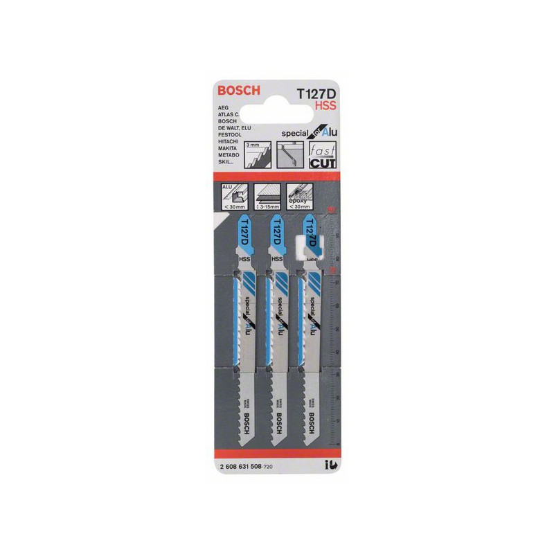 2608631508 Lames de scie sauteuse T 127 D Accessoire Bosch pro outils