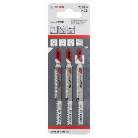 2608667445 Lame de scie sauteuse T 102 H Accessoire Bosch pro outils