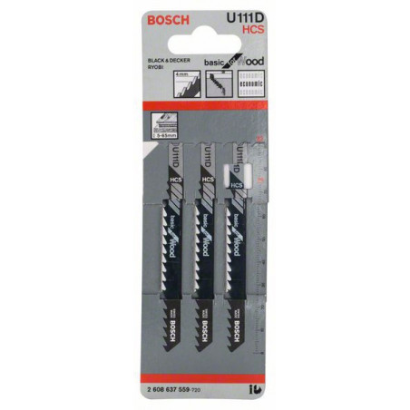 2608637559 Lame de scie sauteuse U 111 D Accessoire Bosch pro outils