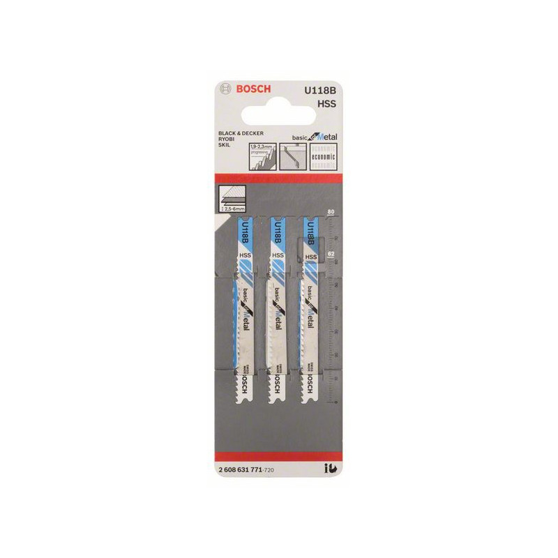 2608631771 Lame de scie sauteuse U 118 B Accessoire Bosch pro outils