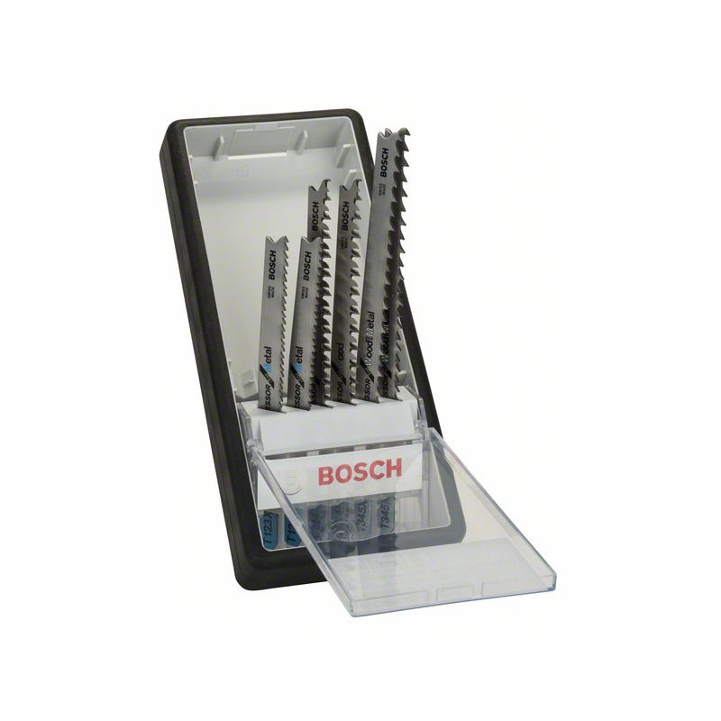 2607010531 Lames de scie sauteuse Robust Line Progressor, emmanchement en T, set de 6 pièces Accessoire Bosch pro outils