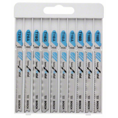 2607010631 Lames de scie sauteuse Basic for Metal, set de 10 pièces Accessoire Bosch pro outils