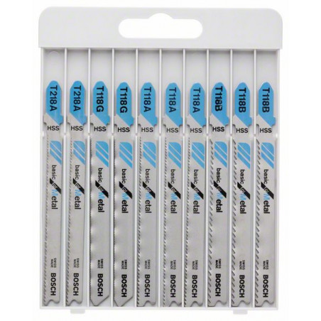 2607010631 Lames de scie sauteuse Basic for Metal, set de 10 pièces Accessoire Bosch pro outils