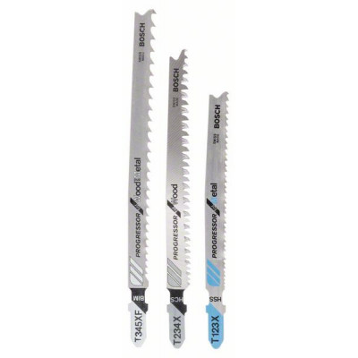2607010515 Lames de scie sauteuse, set de 3 pièces Accessoire Bosch pro outils