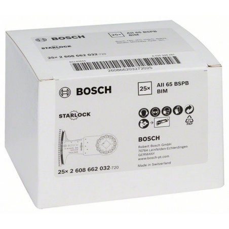 2608662032 Lame plongeante BIM AII 65 BSPB Hard Wood Accessoire Bosch pro outils