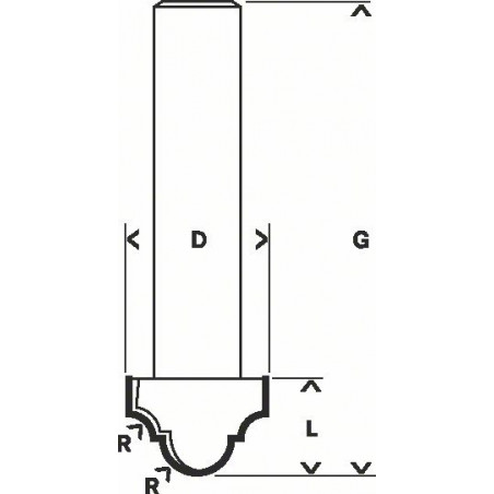 2608628398 Fraise à profiler H Accessoire Bosch pro outils