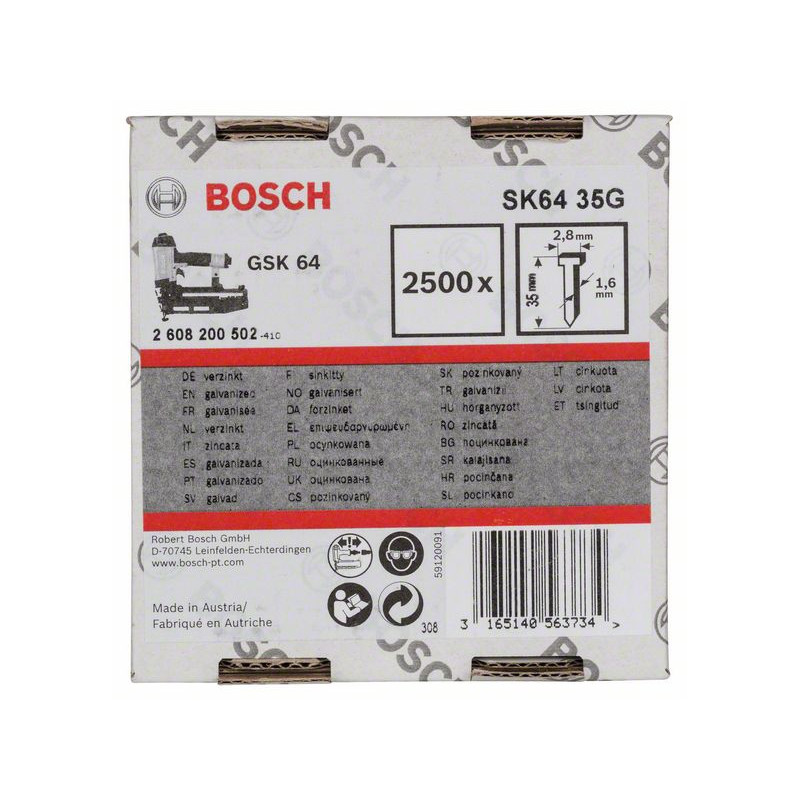 2608200502 Pointe à tête fraisée SK64 35G Accessoire Bosch pro outils