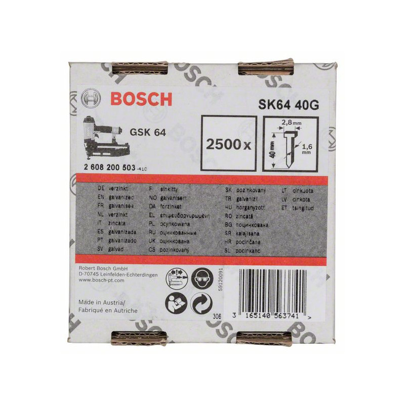 2608200503 Pointe à tête fraisée SK64 40G Accessoire Bosch pro outils