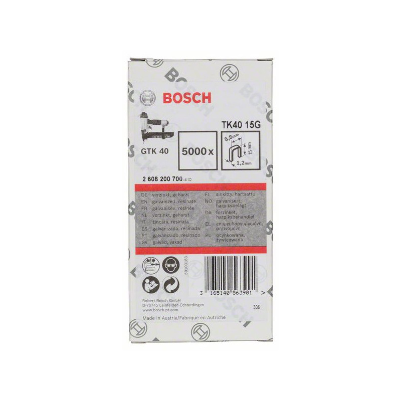 2608200700 Agrafe TK40 15G Accessoire Bosch pro outils