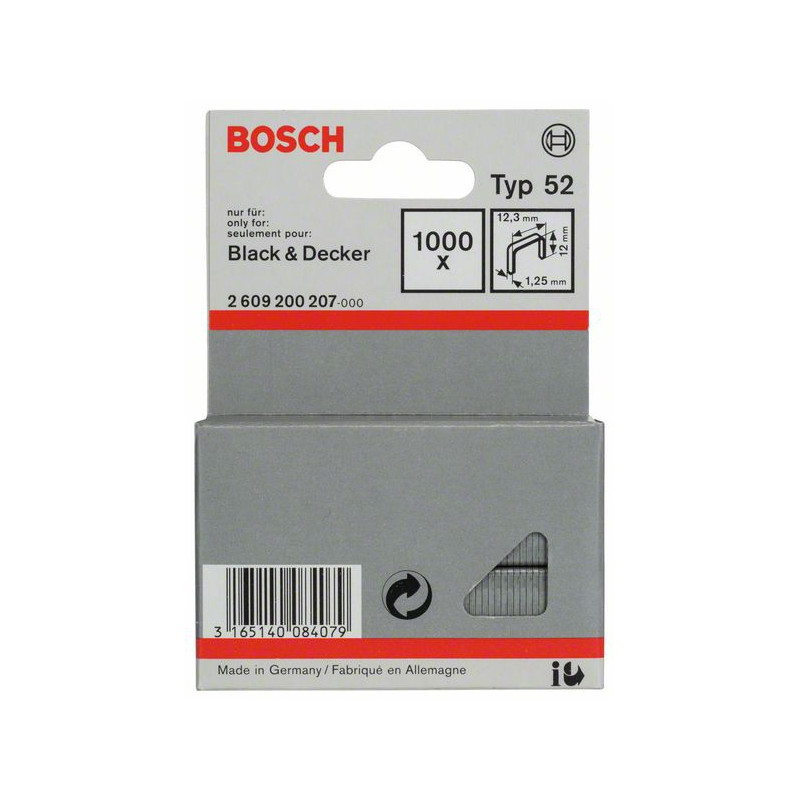 2609200207 Agrafe à fil plat de type 52 Accessoire Bosch pro outils