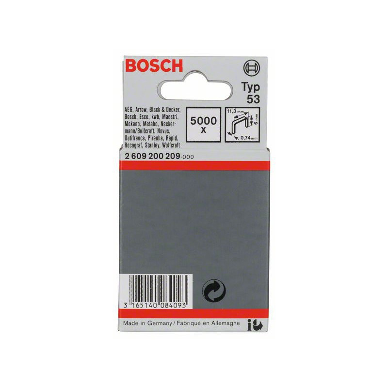 2609200209 Agrafe à fil fin de type 53 Accessoire Bosch pro outils