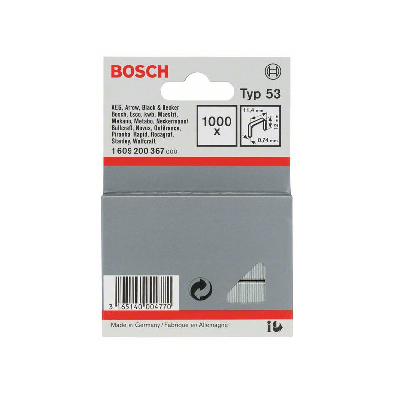 1609200367 Agrafe à fil fin de type 53 Accessoire Bosch pro outils