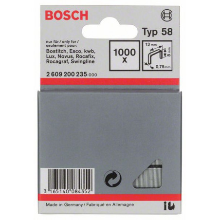 2609200235 Agrafe à fil fin de type 58 Accessoire Bosch pro outils