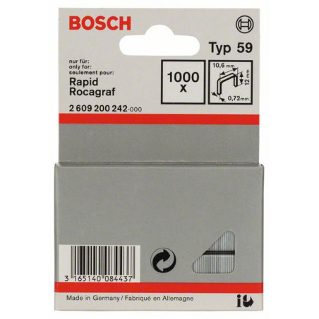 2609200242 Agrafe à fil fin de type 59 Accessoire Bosch pro outils