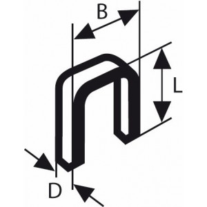 1609200388 Agrafe à dos étroit type 55 résinée Accessoire Bosch pro outils