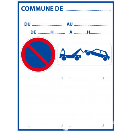 AFFICHAGE D'ARRETE MUNICIPAL 800X600mm TALIAPLAST | 620014