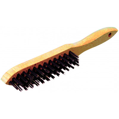 BROSSE METALLIQUE A MANCHE 4 RANGS ACIER TREMPE TALIAPLAST | 361101