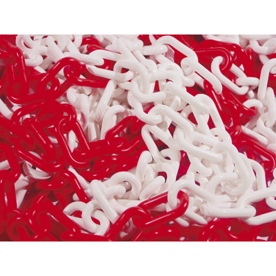 CHAINE PLASTIQUE ROUGE/BLANCHE Nø6 (ML) TALIAPLAST | 530101
