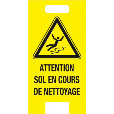 CHEVALET "ATTENTION SOL EN COURS EN NETTOYAGE" TALIAPLAST | 620053