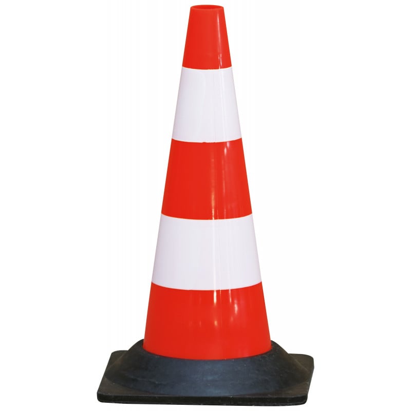 CONE PLASTIQUE 50CM PIED CAOUTCHOUC 1,850KG TALIAPLAST | 520601