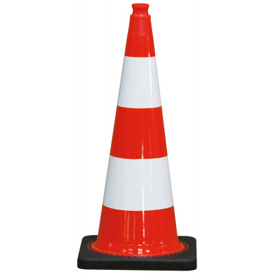 CONE PLASTIQUE FLUO 75CM PVC PIED CAOUTCHOUC 3,500 KG TALIAPLAST | 520303