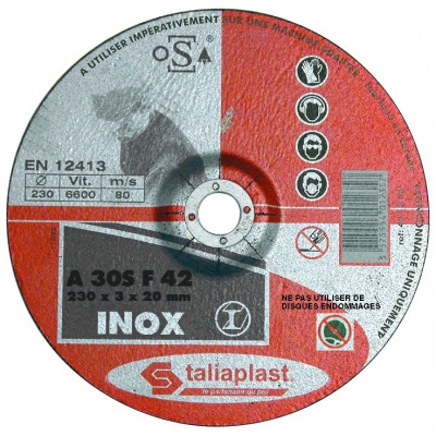 DISQUE ABRASIF POUR INOX 125MM TALIAPLAST | 401233
