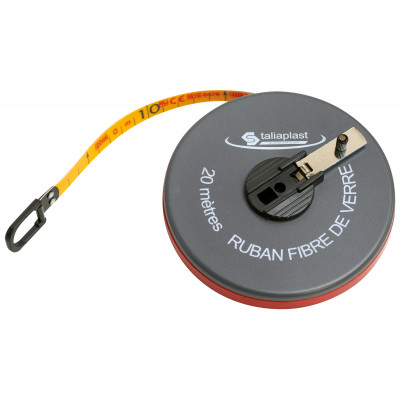 DOUBLE DECAMETRE RUBAN FIBRE BOITIER ABS TALIAPLAST | 490301