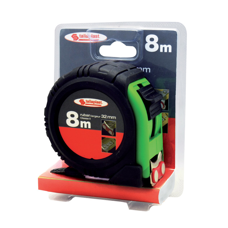 OCTUPLE METRE BOITIER BI-MATIERE 32MM (BLISTER) TALIAPLAST | 490663