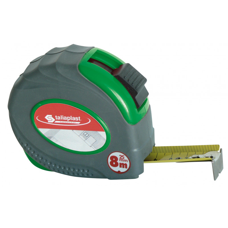 OCTUPLE METRE BOITIER VERT BI-MATIERE 25MM (BLISTER) TALIAPLAST | 490763