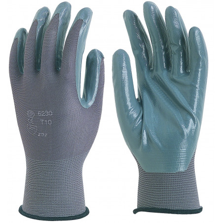 PAIRE DE GANTS POLYAMIDE ENDUITS NITRILE (T 9) TALIAPLAST | 371148