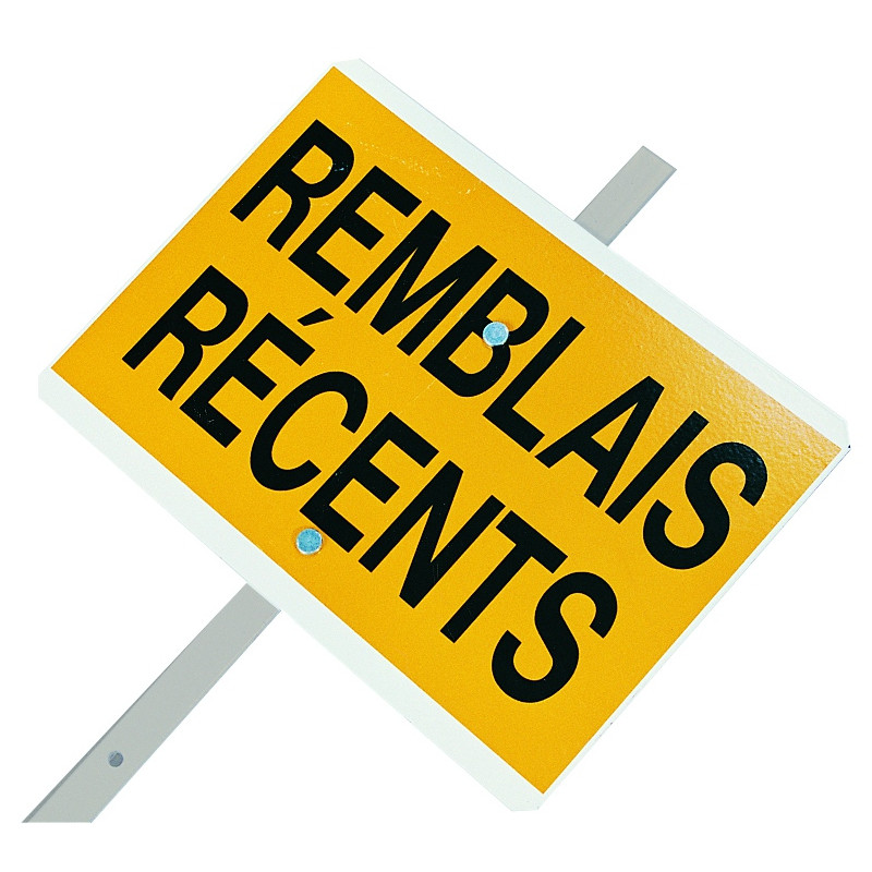 PIQUET "REMBLAIS RECENTS" AVEC FACE RETROREFLECHISSANTE TALIAPLAST | 520105
