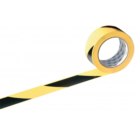 RUBAN ADHESIF NOIR/JAUNE 66MX50MM TALIAPLAST | 540403