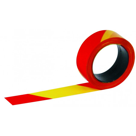 RUBAN "RUBAPLAST" ROUGE JAUNE 100MX50MM TALIAPLAST | 540309