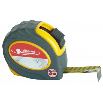 TRIPLE METRE BOITIER JAUNE BI-MATIERE 19MM (BLISTER) TALIAPLAST | 490761