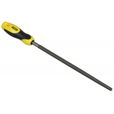 Lime Ronde Bâtarde Stanley 200 Mm - Acier Carbone | Poignée Antidérapante | Pour Métal Et Bois
