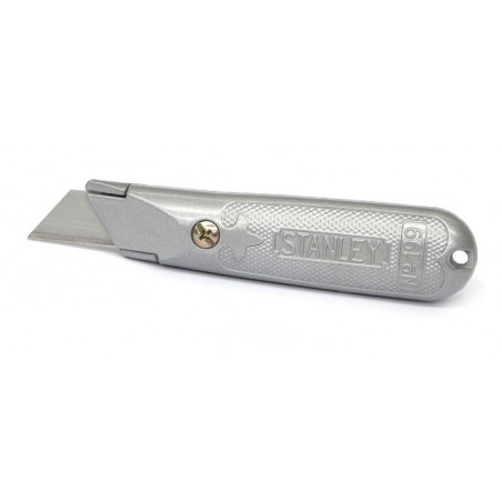 Couteau à Lame Fixe Stanley 199 - Alliage Zinc - Lames De Rechange Incluses - Sécurité Verrouillage
