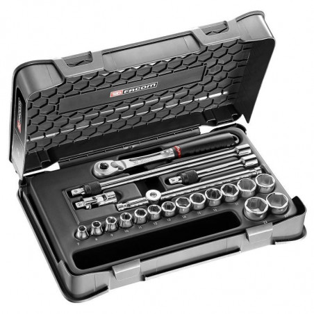 COFFRET FACOM DOUILLES 3/8" - 6 PANS DE 7 A 22MM | JL.171-3P6