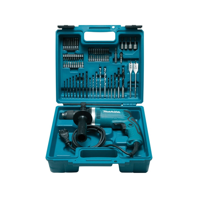Makita HP1631KX3 Perceuse à percussion 710 W Ø 13 mm