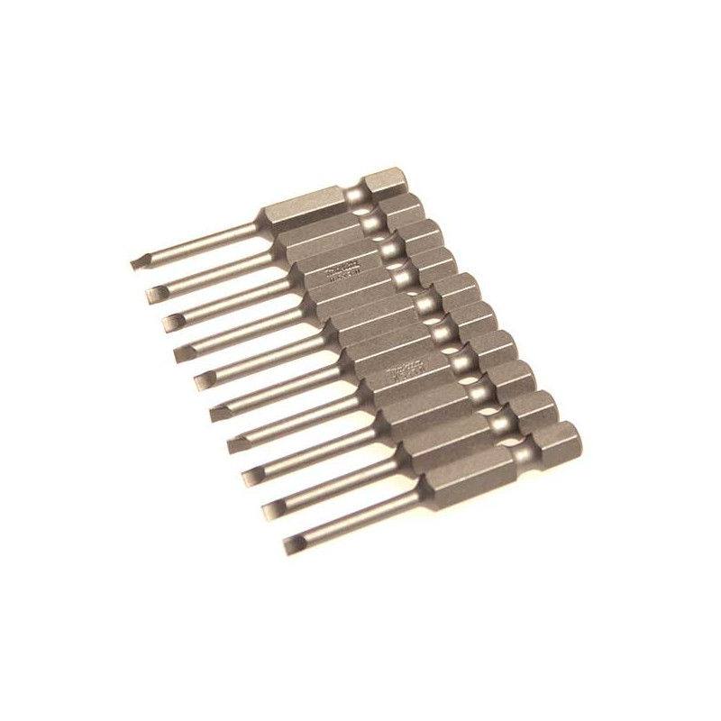 Makita P-06220 Embouts longs 50 mm Plats Hexa 1/4''