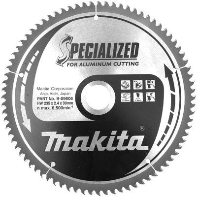 Makita B-09606 Lames carbures ''Specialized'' Aluminium, pour scies circulaires