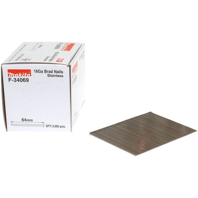 Makita F-34030 Clous brads T 16 Ga inox , pour GF600